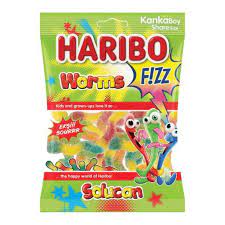 HARIBO Solucan EKSII, Fizz Worms Halal 70g.