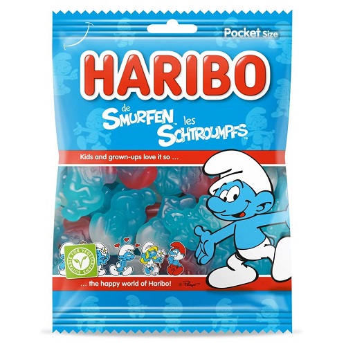 HARIBO Smurfen Schtroumpfs 75g. "Vegetarian"